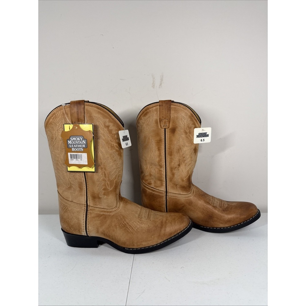 SMOKY MOUNTAIN BOOTS Kid's 6.5 Denver Leather Western Cowboy Boots - Women's 8.5